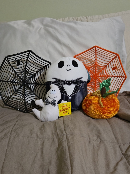 Squishmallows Other - Nightmare Jack Skellington Plush Squishmallow With Soft Pumpkin - Black & White